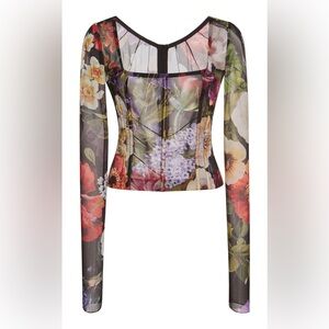 DOLCE & GABBANA  Floral Silk Corset In Multicolour - NEW WITH TAGS
